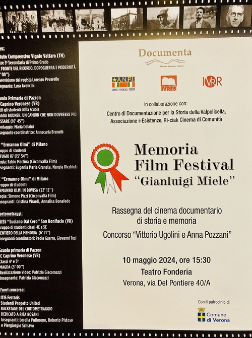 MEMORIA FILM FESTIVAL - 10 maggio ore 15.30